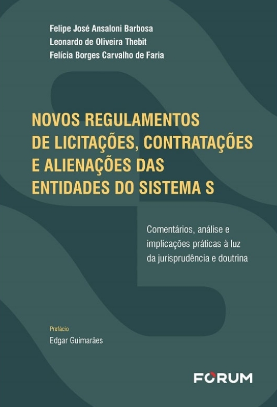 Capa do livro Novos Regulamentos de Licitações, Contratações e Alienações das Entidades do Sistema S